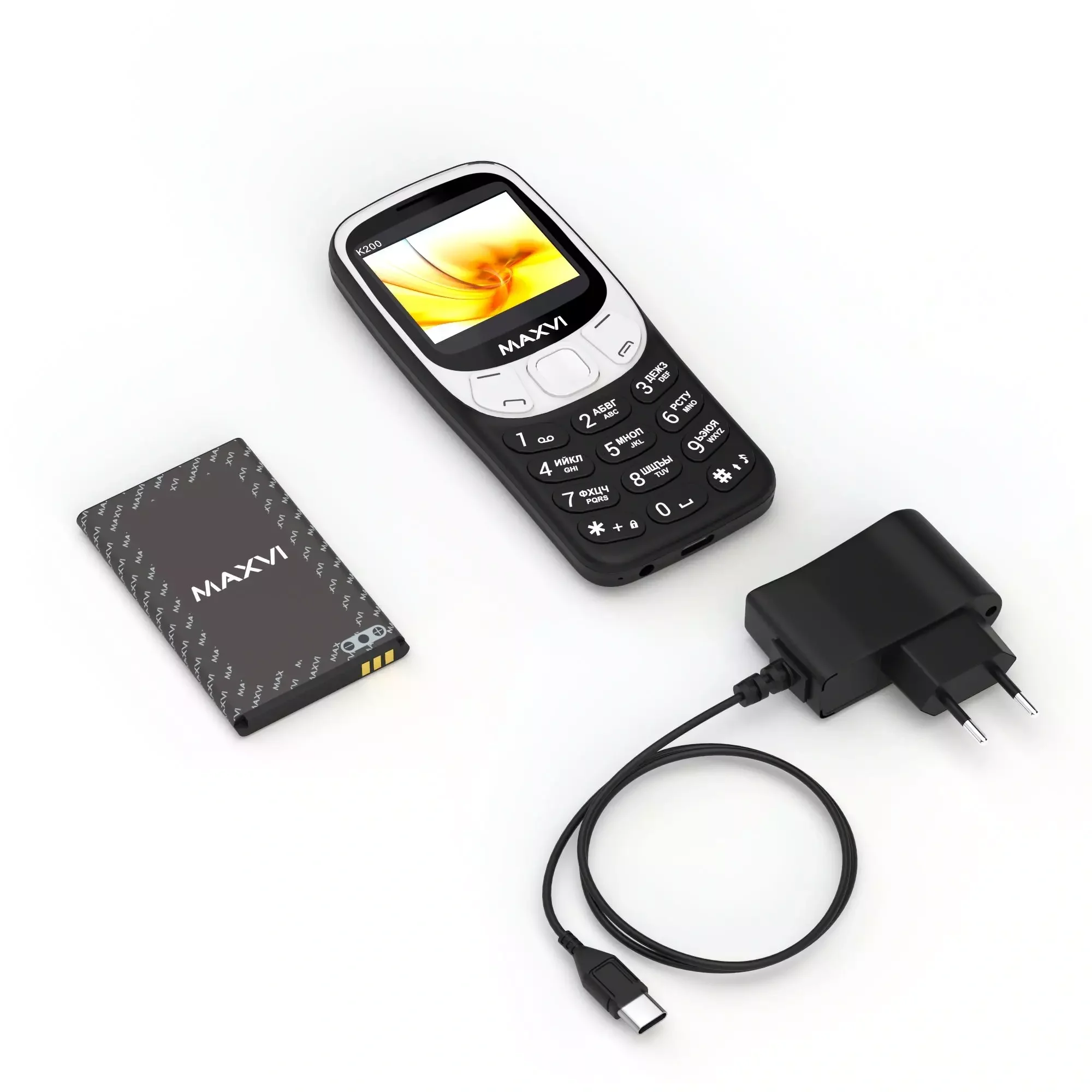 Мобильный телефон Maxvi K200 черный