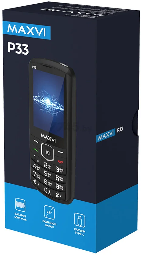 Мобильный телефон Maxvi P33 маренго