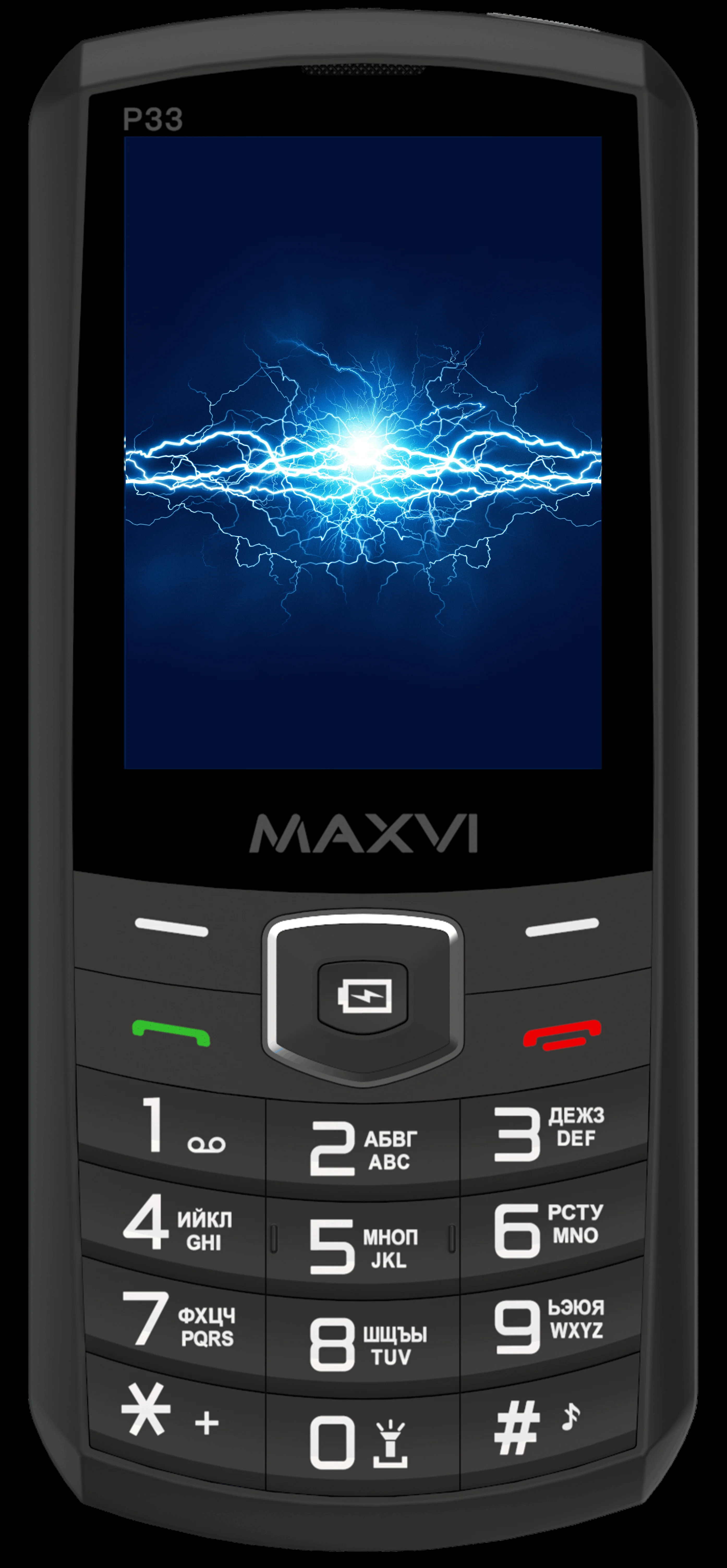 Мобильный телефон Maxvi P33 черный