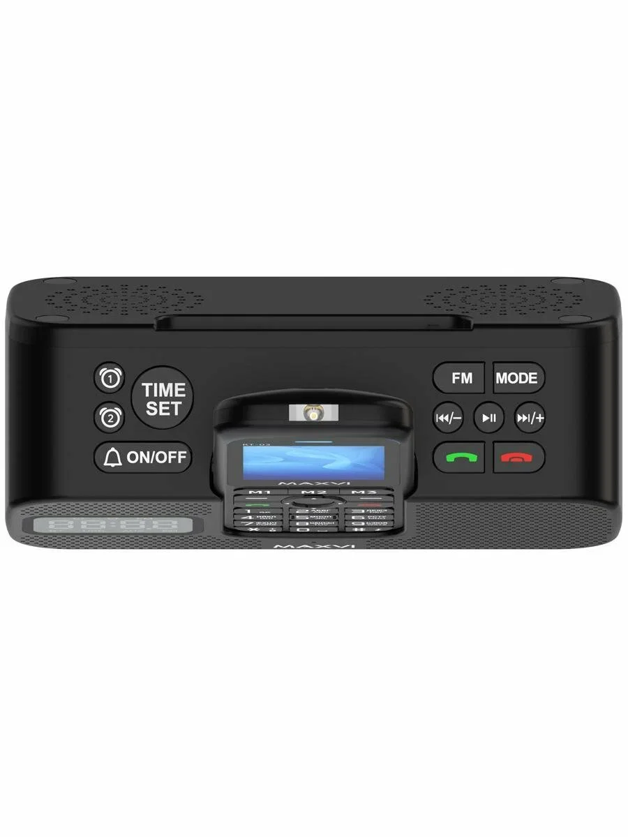 Мобильный телефон Maxvi RT-03 + док-станция, черный