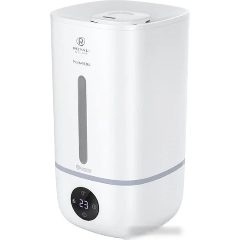 Увлажнитель воздуха Royal Clima PRIMAVERA RUH-PV350/5.0E-WT белый, 35 м², 5 л, ультразвуковой, производительность 350 мл/ч, гигростат, ароматизация, с