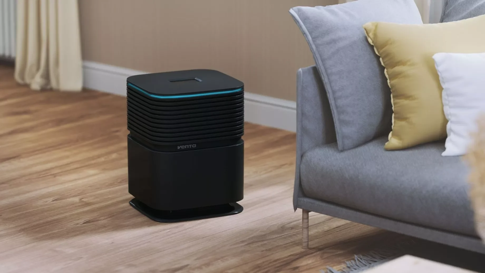 Увлажнитель-очиститель воздуха Venta AeroStyle Compact AW735, черный / 50 кв.м