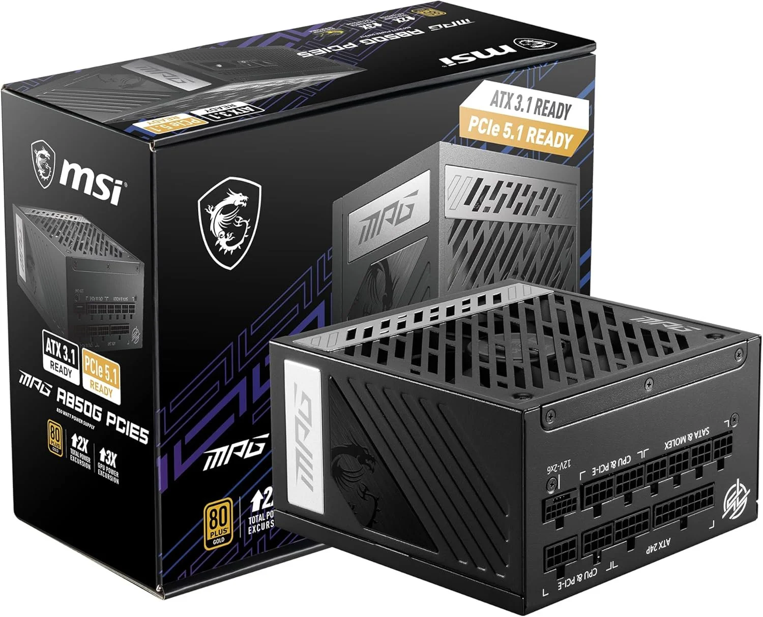 Блок питания MSI 850W ATX3.0 MPG A850G PCIE5 GOLD