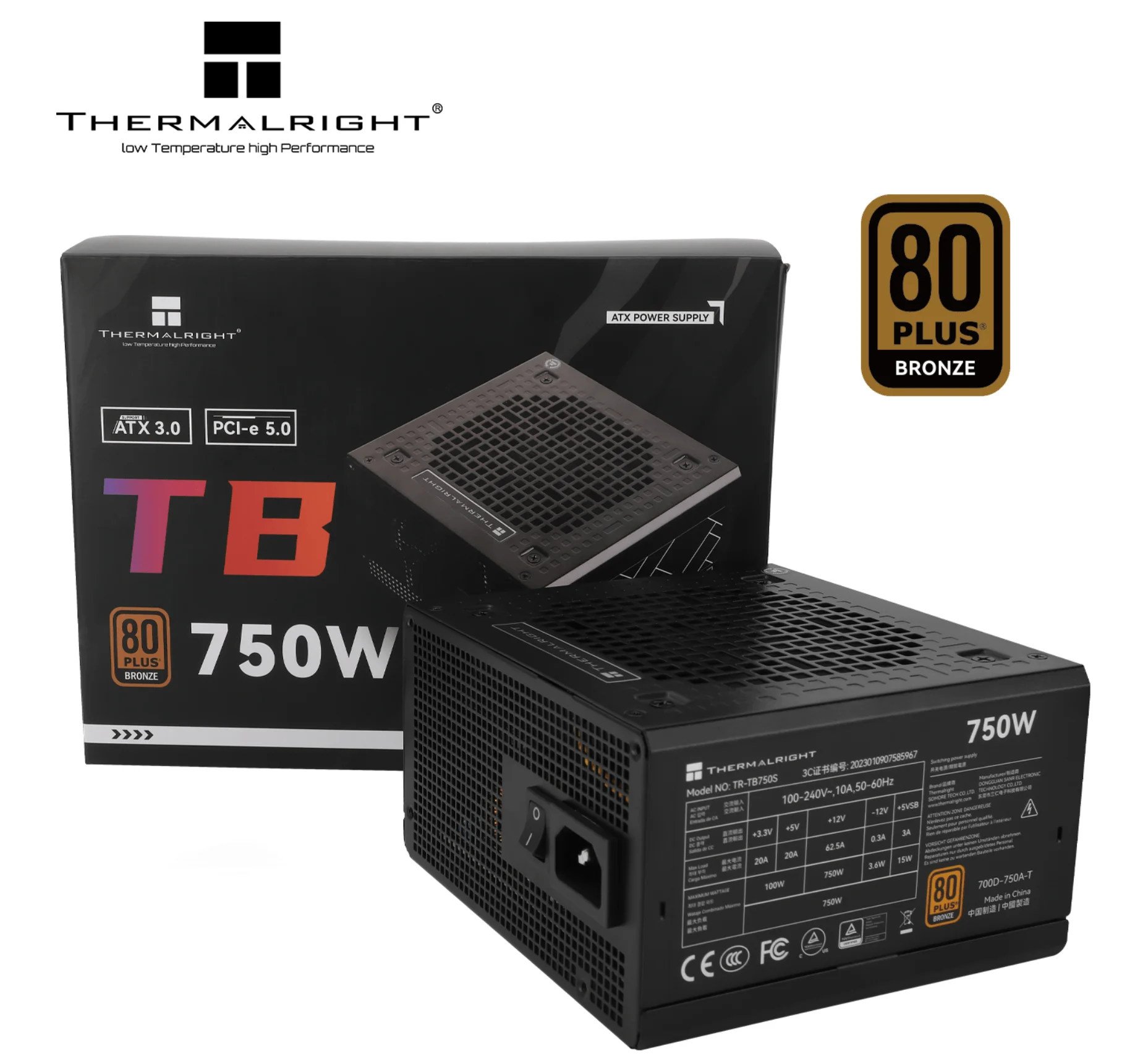 Блок питания Thermalright 850W 80+ Bronze (TR-TB850S)
