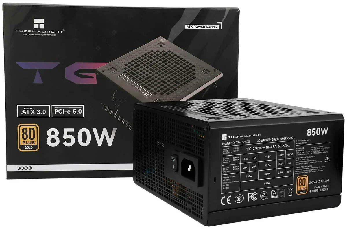 Блок питания Thermalright 850W Gold ATX 3.0 (TR-TG 850S)