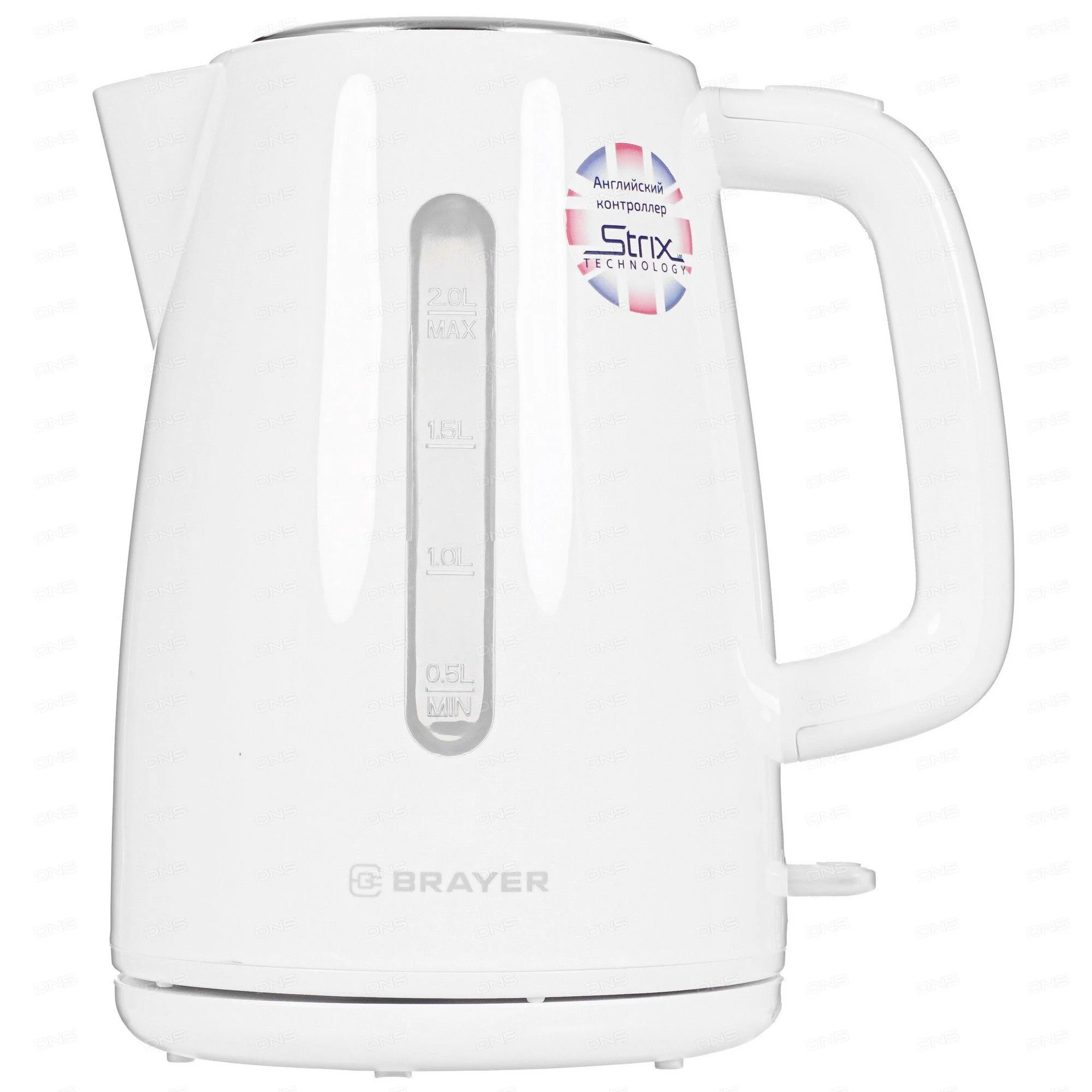 Эл,чайник BRAYER BR1058WH ,2200 Вт, 2 л, STRIX, пластик.корп,автооткл.при.закип.