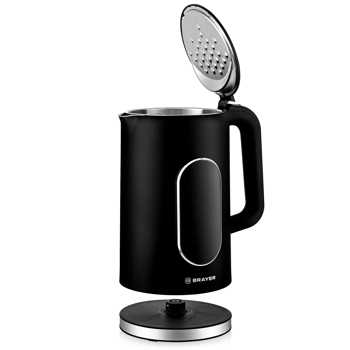 Эл,чайник BRAYER BR6107BK, 2200 Вт, 1,7 л, Cool Touch, cенсорное управл, автоотключ
