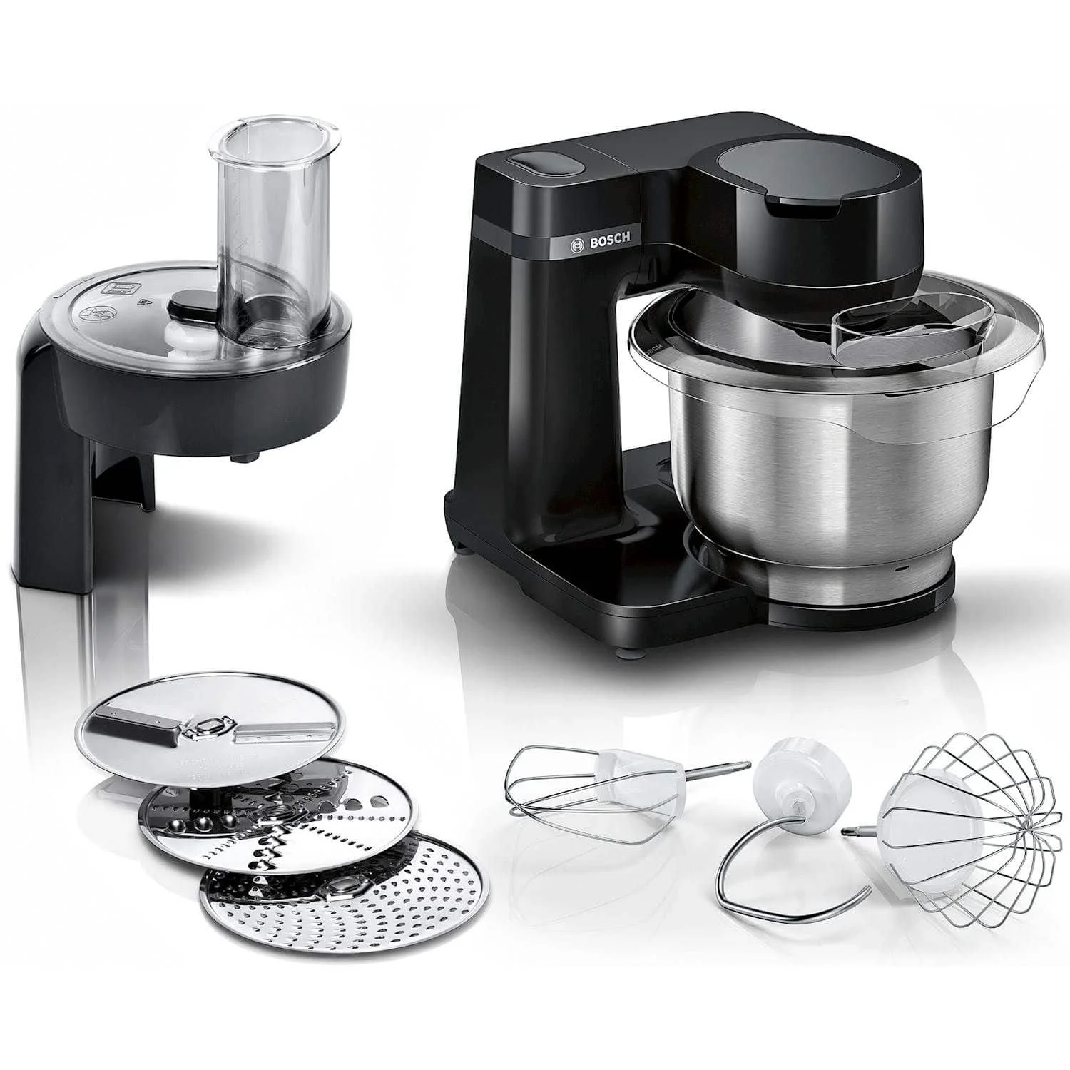 Кухонный комбайн Bosch MUMS2EB01, черный 700Вт, чаша 3,8л, 6 насадок