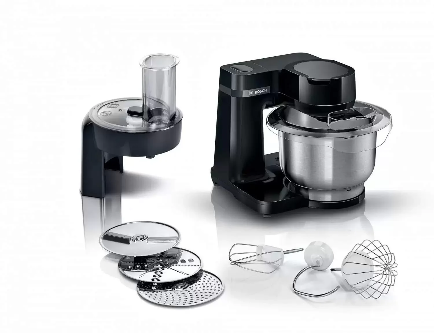 Кухонный комбайн Bosch MUMS2EB01, черный 700Вт, чаша 3,8л, 6 насадок