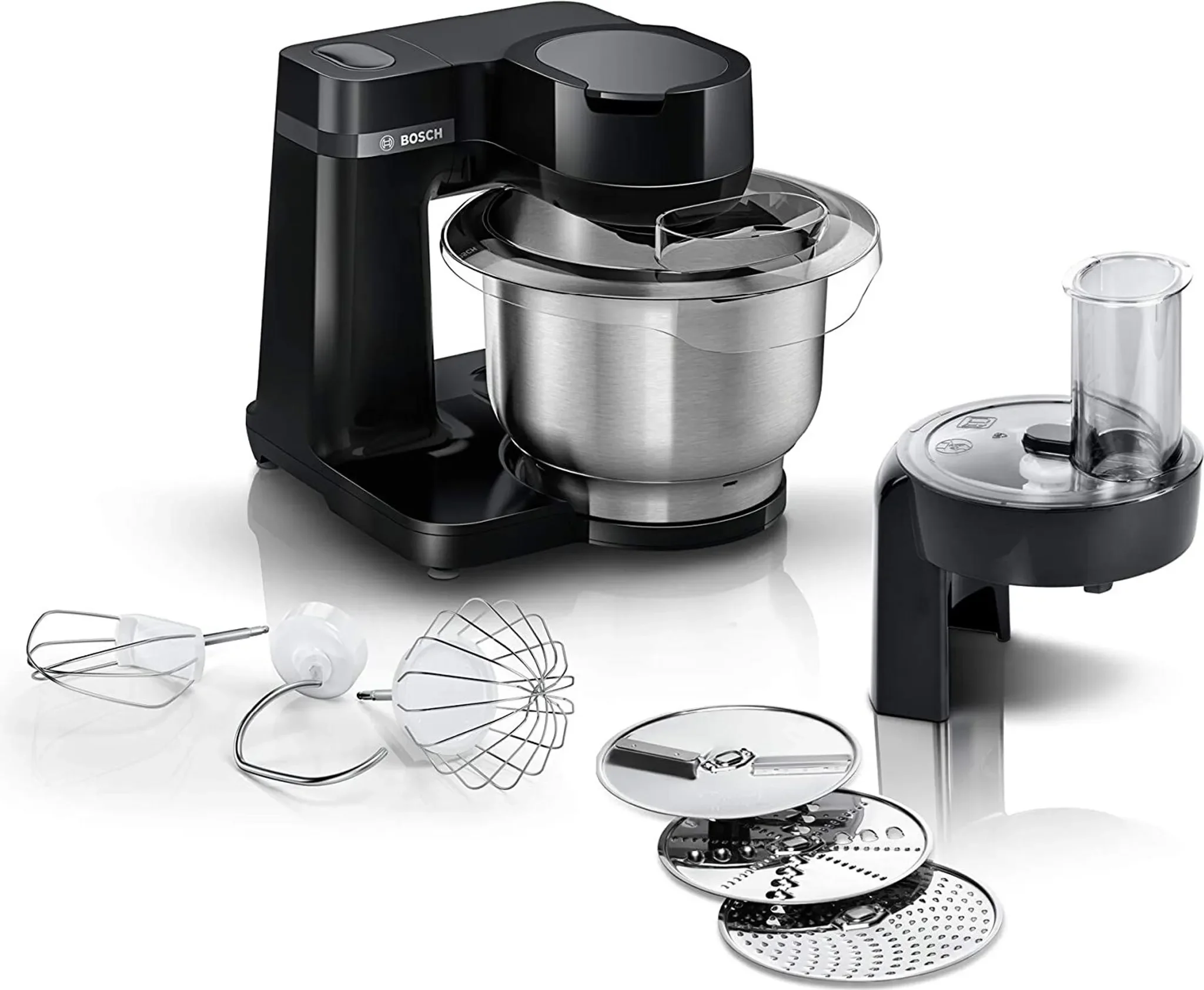 Кухонный комбайн Bosch MUMS2EB01, черный 700Вт, чаша 3,8л, 6 насадок