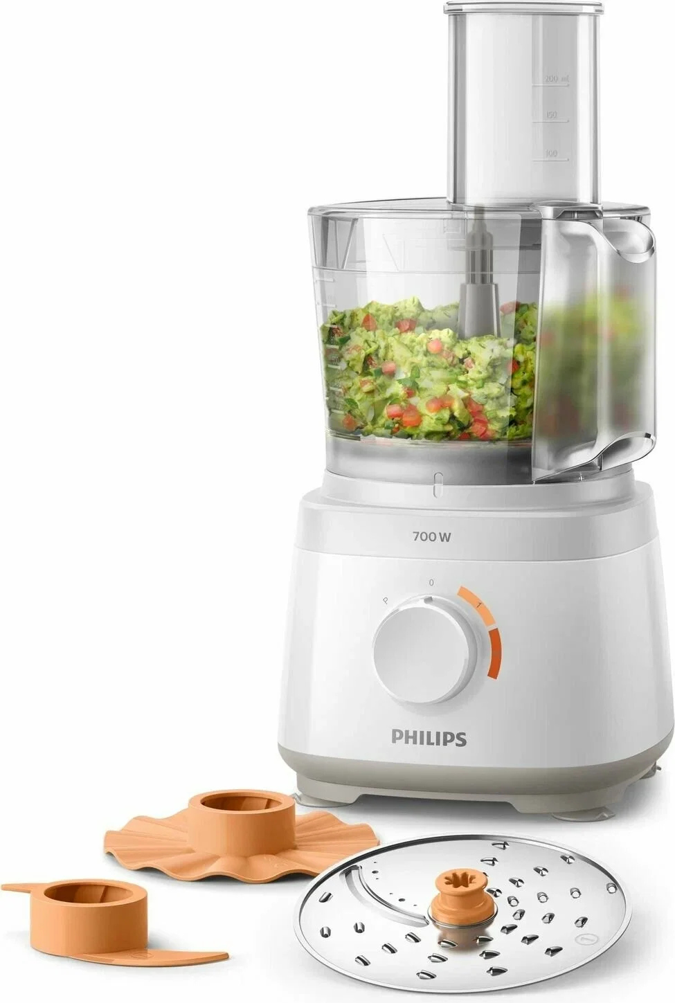 Кухонный комбайн Philips Daily Collection HR7310 700Вт,2 скорости,3 насадки,1,5л