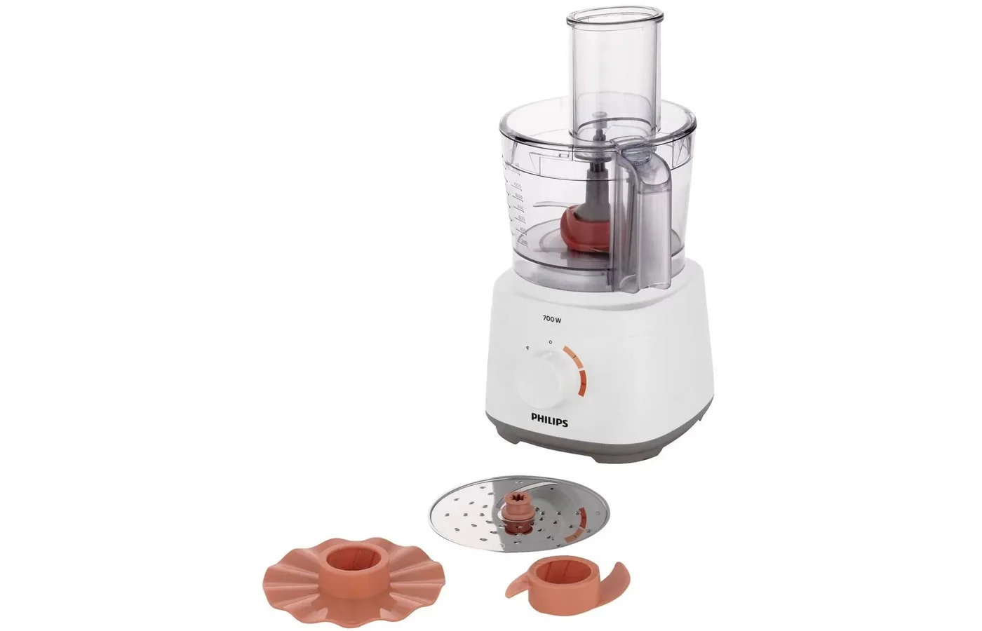 Кухонный комбайн Philips Daily Collection HR7310 700Вт,2 скорости,3 насадки,1,5л