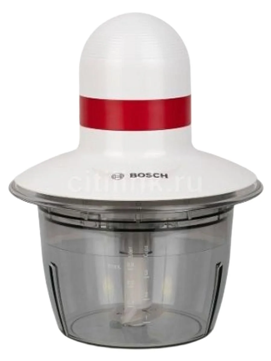 Минирезка Bosch MMRP1000 белый/красный Мощность: 400 Вт.Емкость: 800 мл .Пластик.