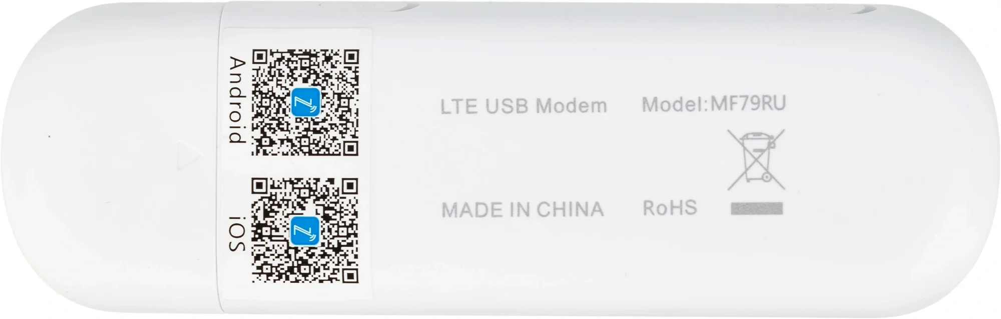 Модем 2G/3G/4G ZTE MF79RU USB Wi-Fi Firewall внешний белый
