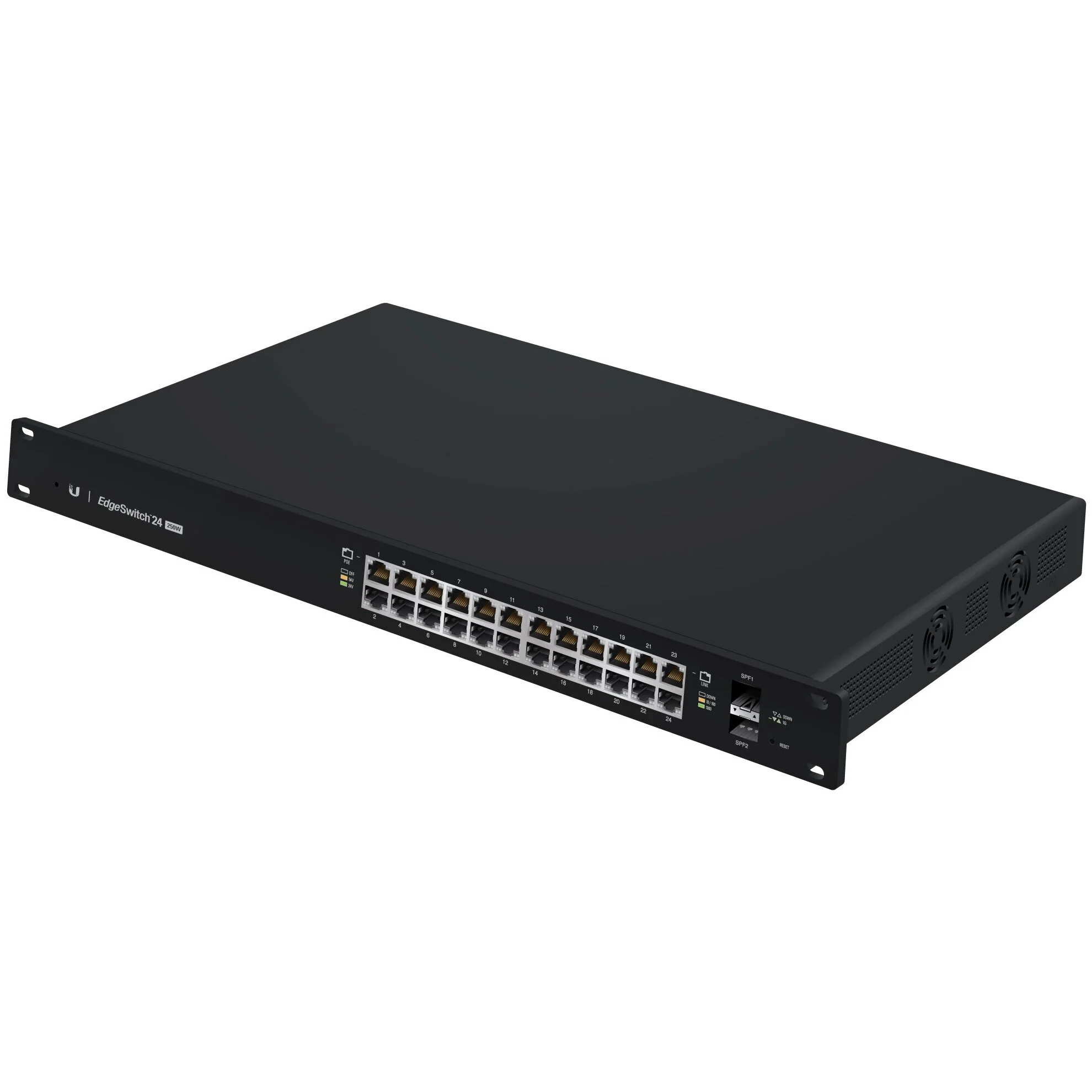 Коммутатор [ES-24-250W EU] Ubiquiti EdgeSwitch 24-250W 24 порта, раздача питания 24/48В на всех портах, суммарная мощность 250W