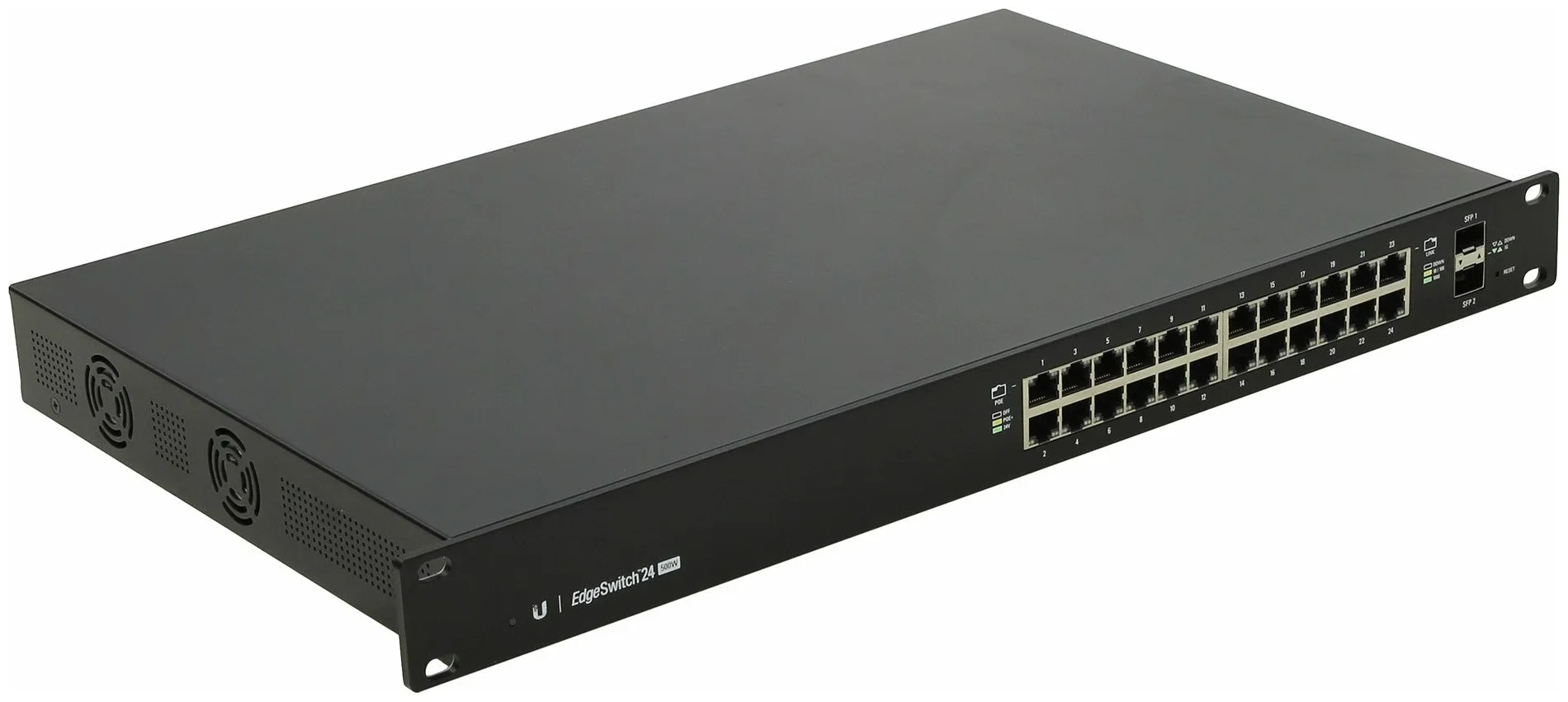 Коммутатор [ES-24-250W EU] Ubiquiti EdgeSwitch 24-250W 24 порта, раздача питания 24/48В на всех портах, суммарная мощность 250W