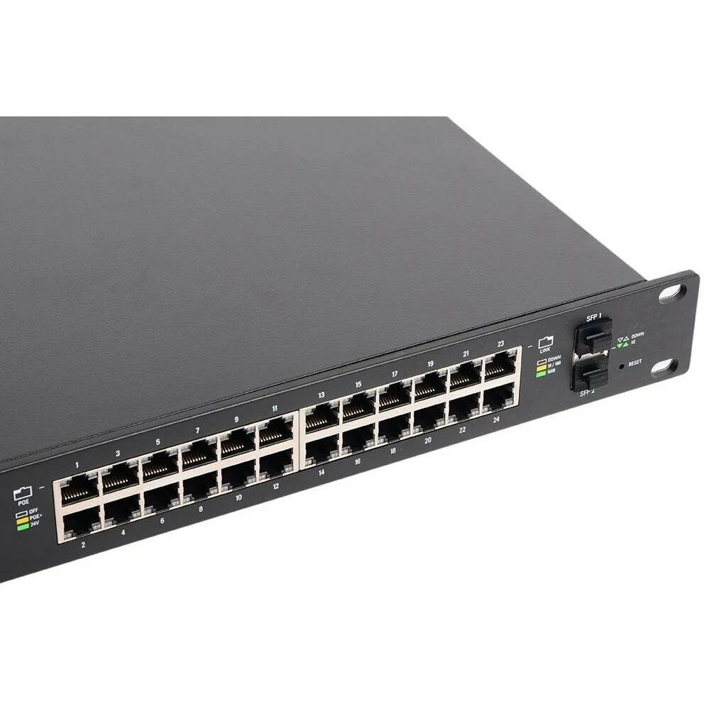 Коммутатор [ES-24-250W EU] Ubiquiti EdgeSwitch 24-250W 24 порта, раздача питания 24/48В на всех портах, суммарная мощность 250W