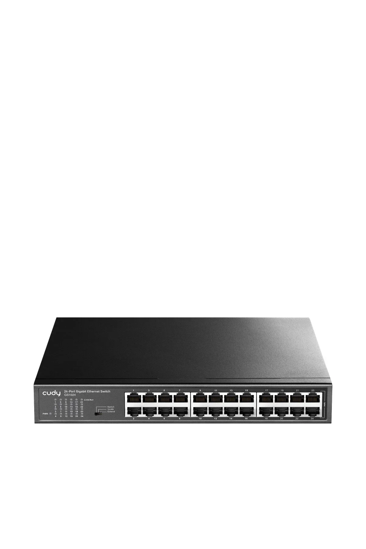 Коммутатор 24-Port 10/100 Mbps Switch, 24 10/100 Mbps RJ45 Ports, Switch/VLAN/Extend working mode DIP switch, Rack-mountable Steel Case, Power Saving,