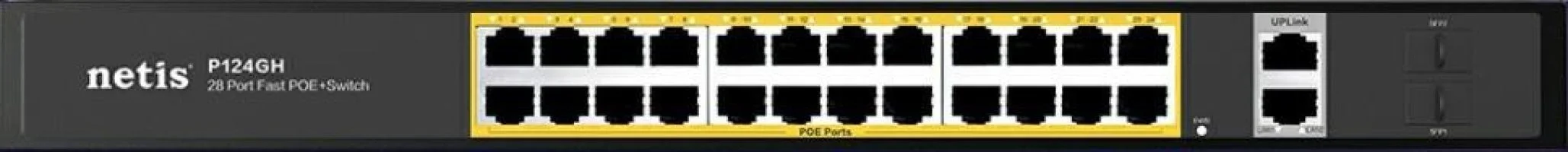 Коммутатор 24PORT 10/100M POE 4GE COMBO P124GH Netis