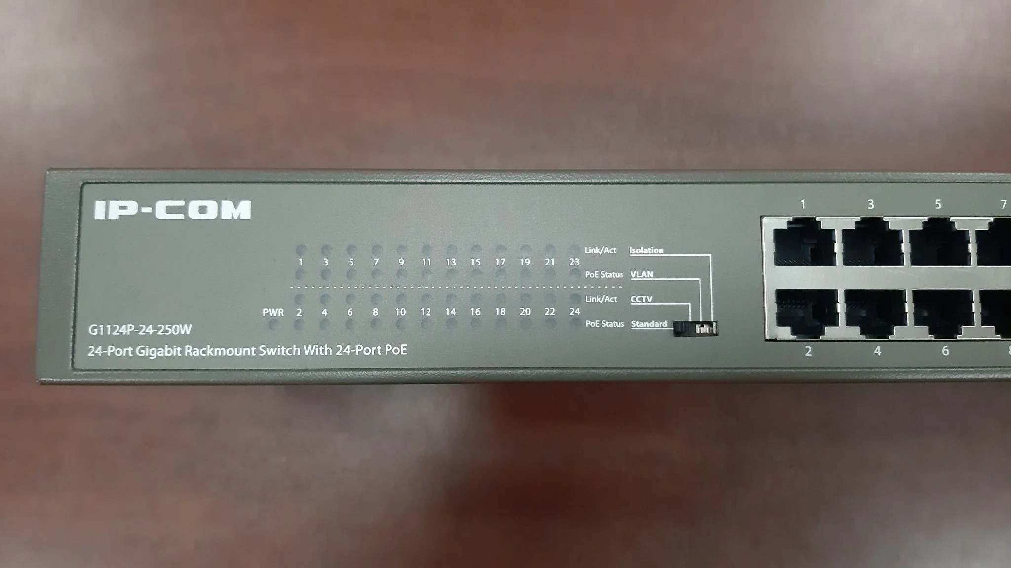 Коммутатор 24-портовый гигабитный стоечный IP-COM G1124P-24-250W с 24-портовым PoE