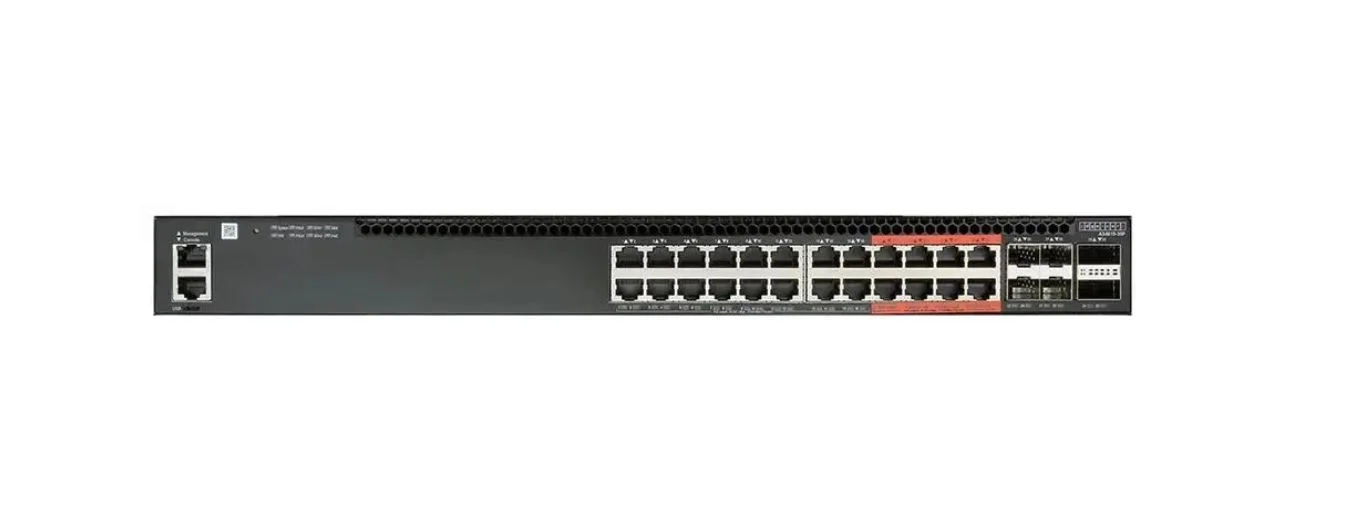 Коммутатор 4610-30P-O-AC-F Edge-corE AS4610-30P, 24-Port GE RJ45 port PoE+, last 8 ports Ultra-PoE, 960W PoE Bugdet, 4x10G SFP+, 2 port 20G QSFP+ for