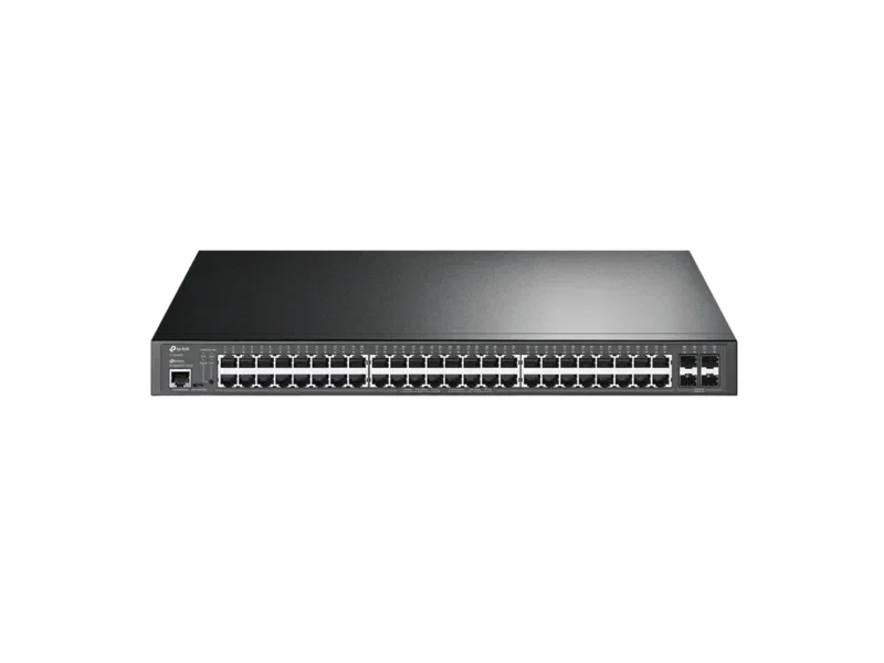 Коммутатор 48-port Gigabit PoE+ L2+ switch, 48 802.3af/at PoE+ ports, 4 Gb SFP slots, 1 RJ-45 + 1Micro-USB console ports, 348W PoE budget