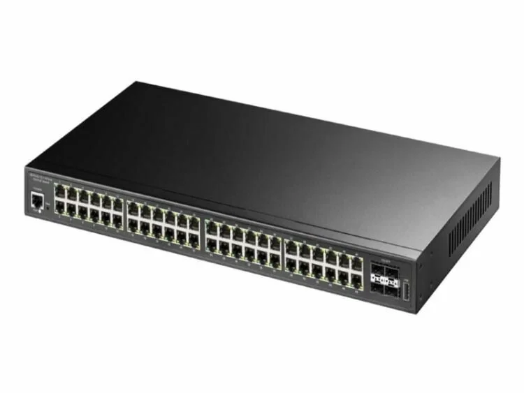 Коммутатор 48-Port Layer 2 Managed Gigabit PoE++ Switch with 4 10G SFP ports 720W