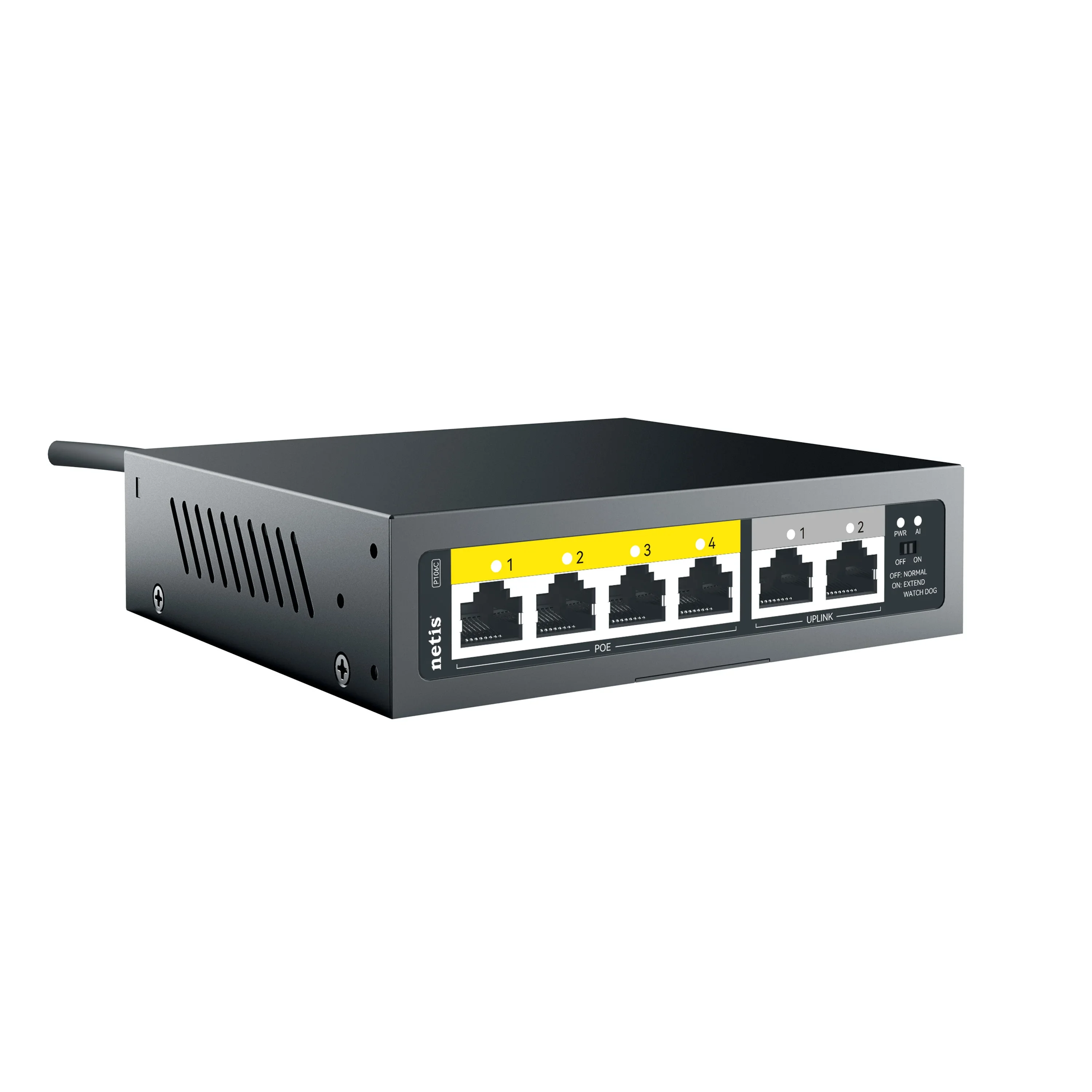 Коммутатор 6PORT NETIS P106C 10/100M 4POE