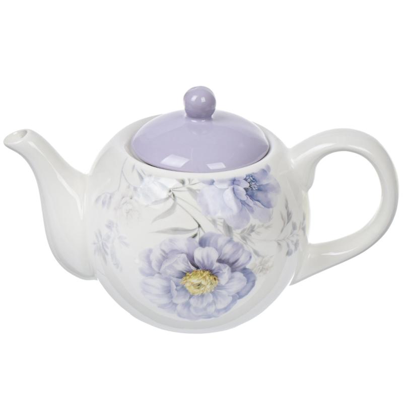 СП Чайник заварочный доломит, 0.95 л, Daniks, Флорина, сиреневый
