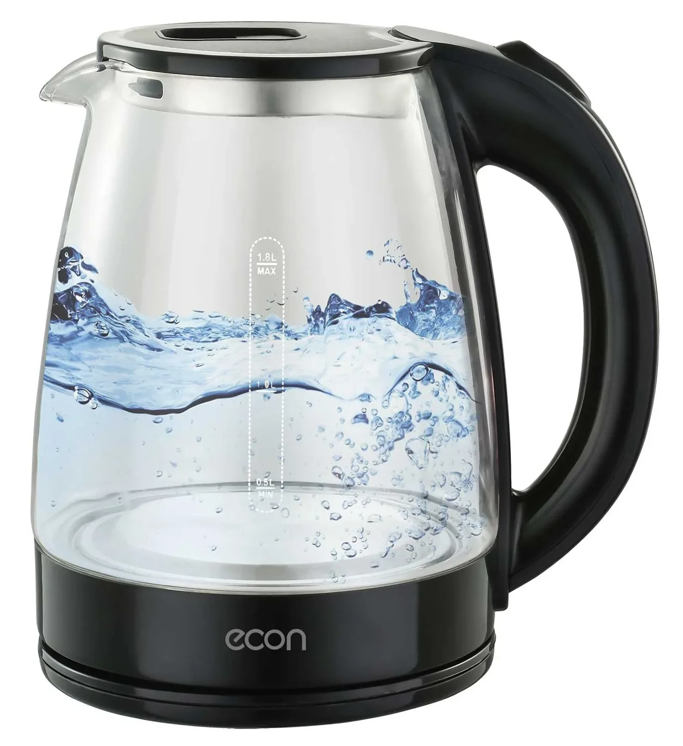Эл,чайник econ ECO-1845KE (1500 Вт, 1,8 л, стекло)