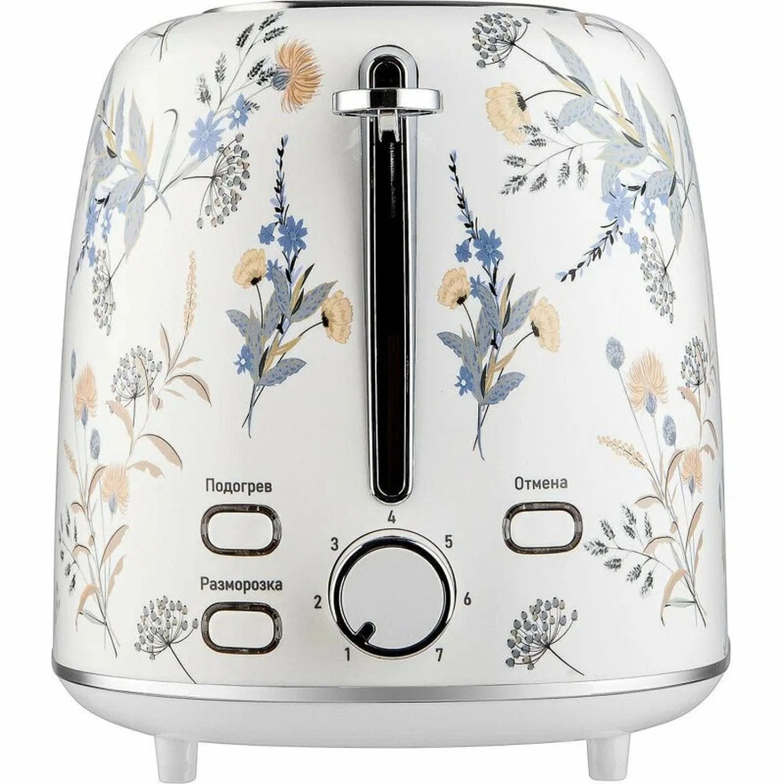 Тостер BRAYER BR2103 1080 Вт, 7 реж, автодогр, размор, отмена, автоотключ,2 тоста одновр, съем.под