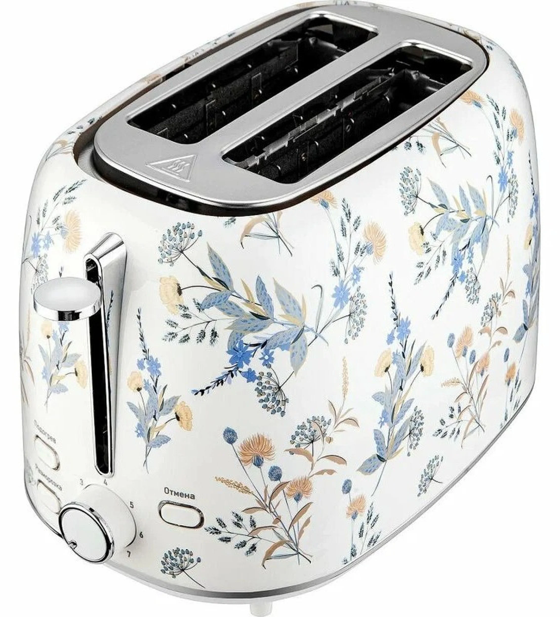 Тостер BRAYER BR2103 1080 Вт, 7 реж, автодогр, размор, отмена, автоотключ,2 тоста одновр, съем.под
