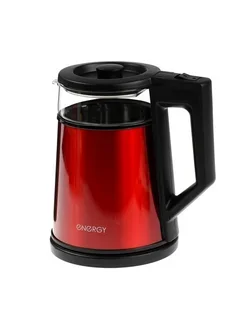 Чайник электрический Energy E-200, 1.2 л, красный (107012)