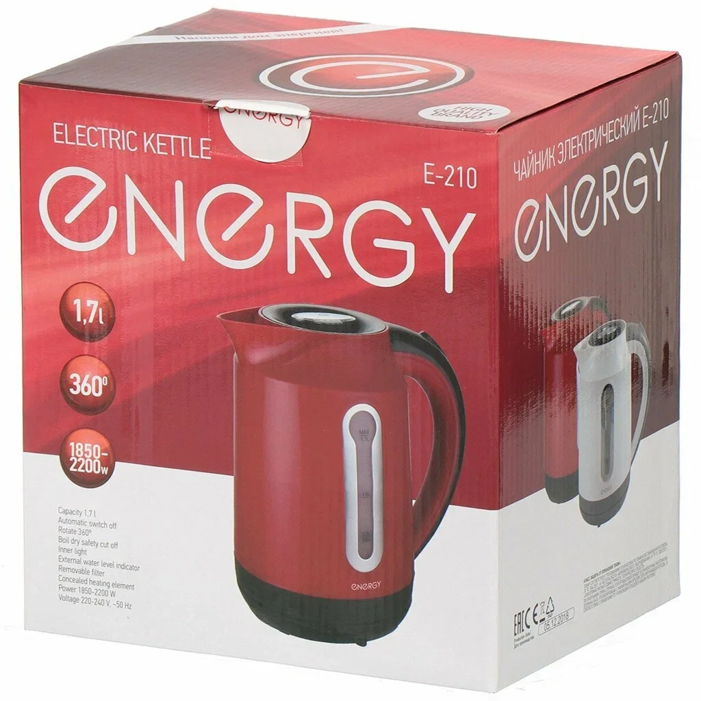 Чайник электрический Energy E-210 153084 красный