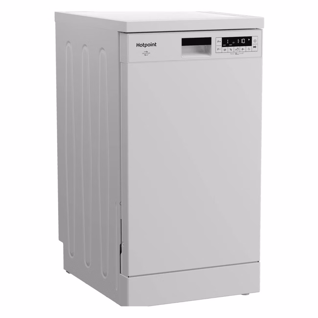 Посудомоечная машина Hotpoint HFS 1C57 белый (узкая) 10 комплектов дисплей 85 см x 44.8 см x 60 см