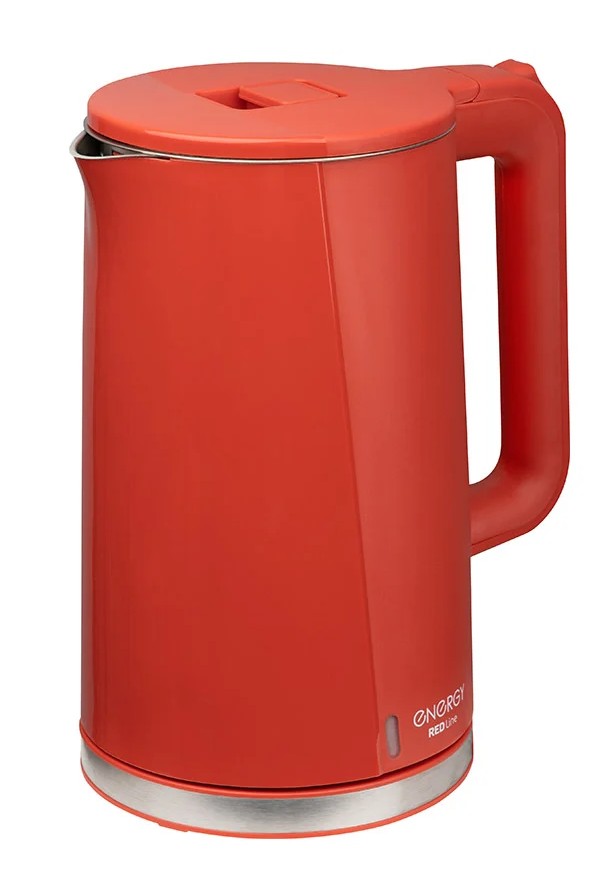 Эл,чайник ENERGY E-208 (1,7 л) 2200 Вт красный, двойной корпус