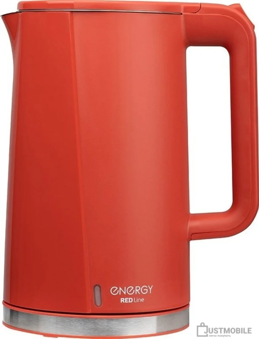 Эл,чайник ENERGY E-208 (1,7 л) 2200 Вт красный, двойной корпус