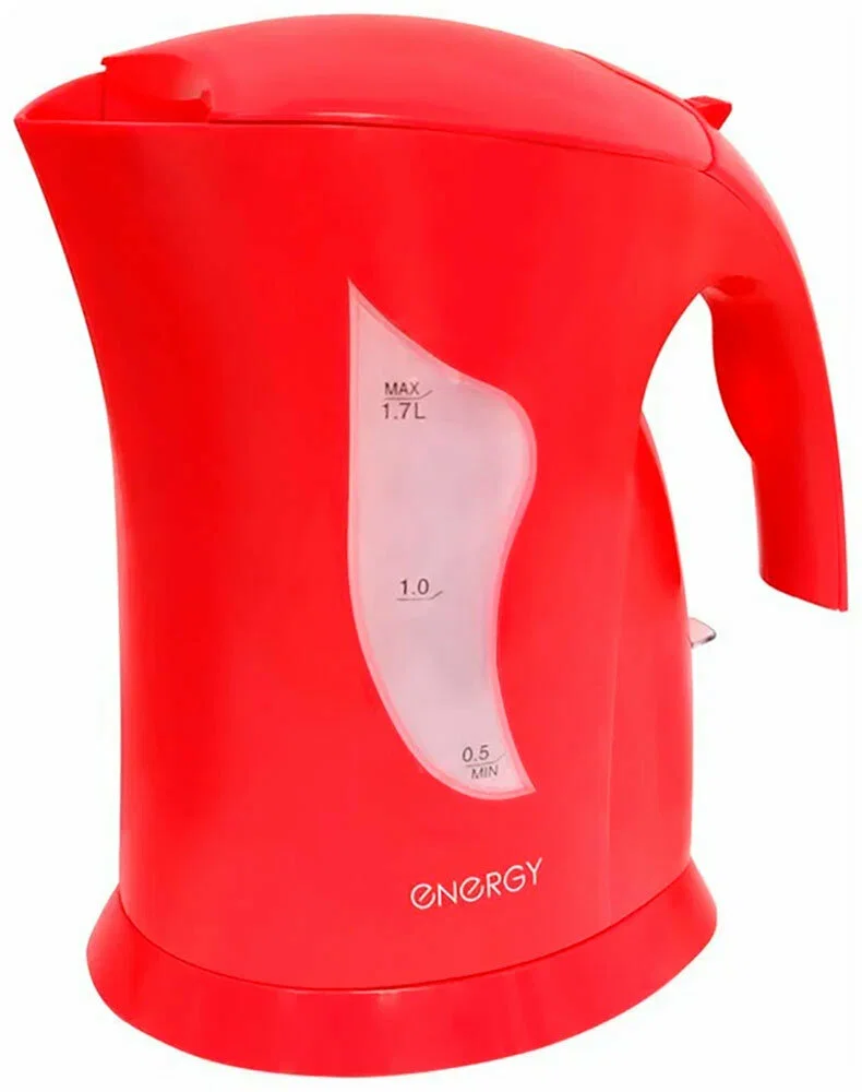 Эл,чайник ENERGY E-208 (1,7 л) 2200 Вт красный, двойной корпус