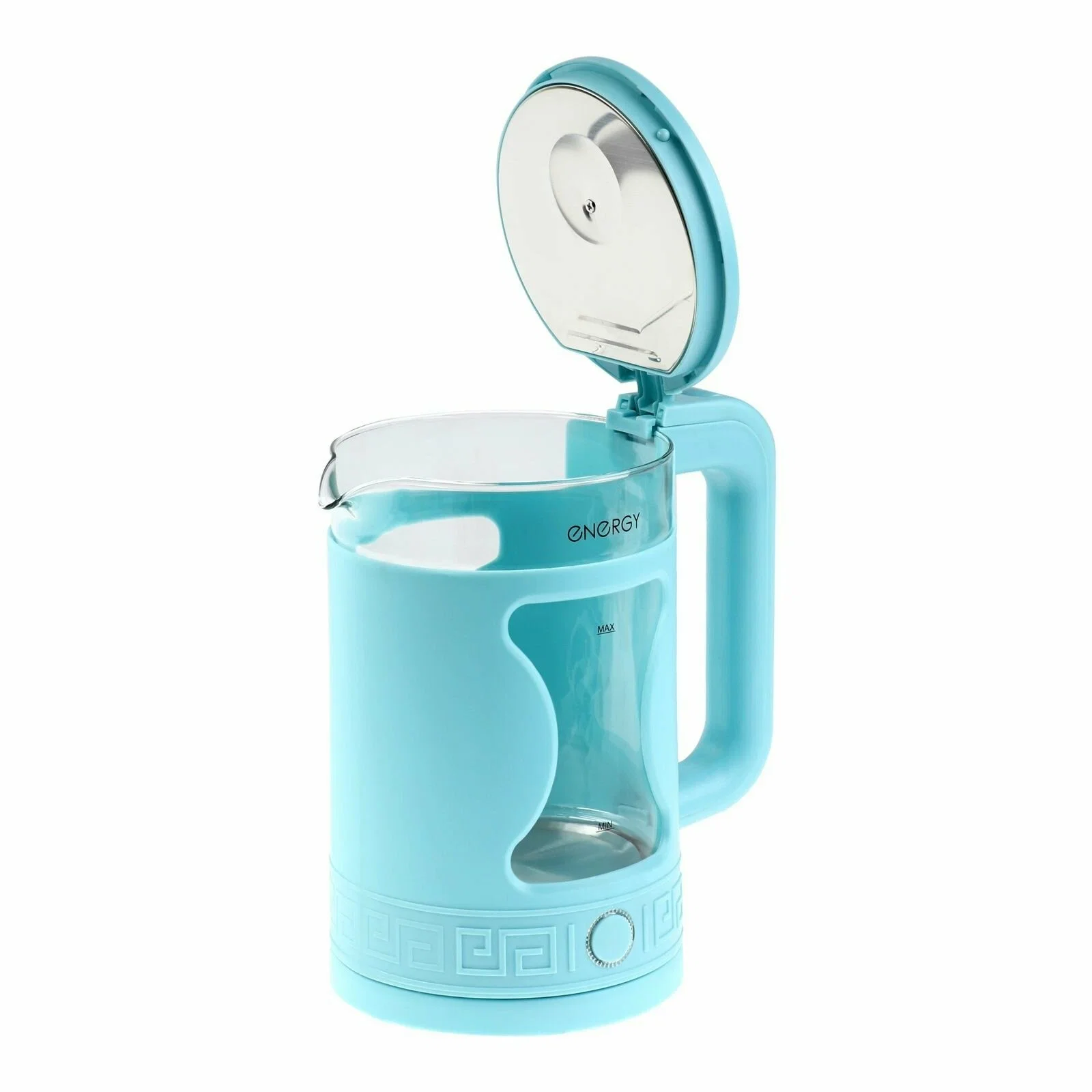Эл,чайник ENERGY E-257 (1.5л) 1500Вт стекло, голубой
