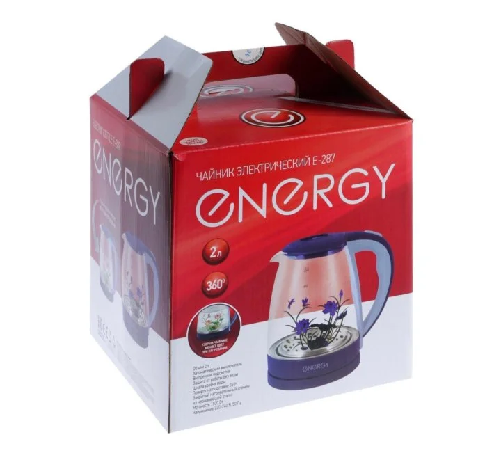 Эл,чайник ENERGY E-287 (1500 Вт, 2 л, стекло)
