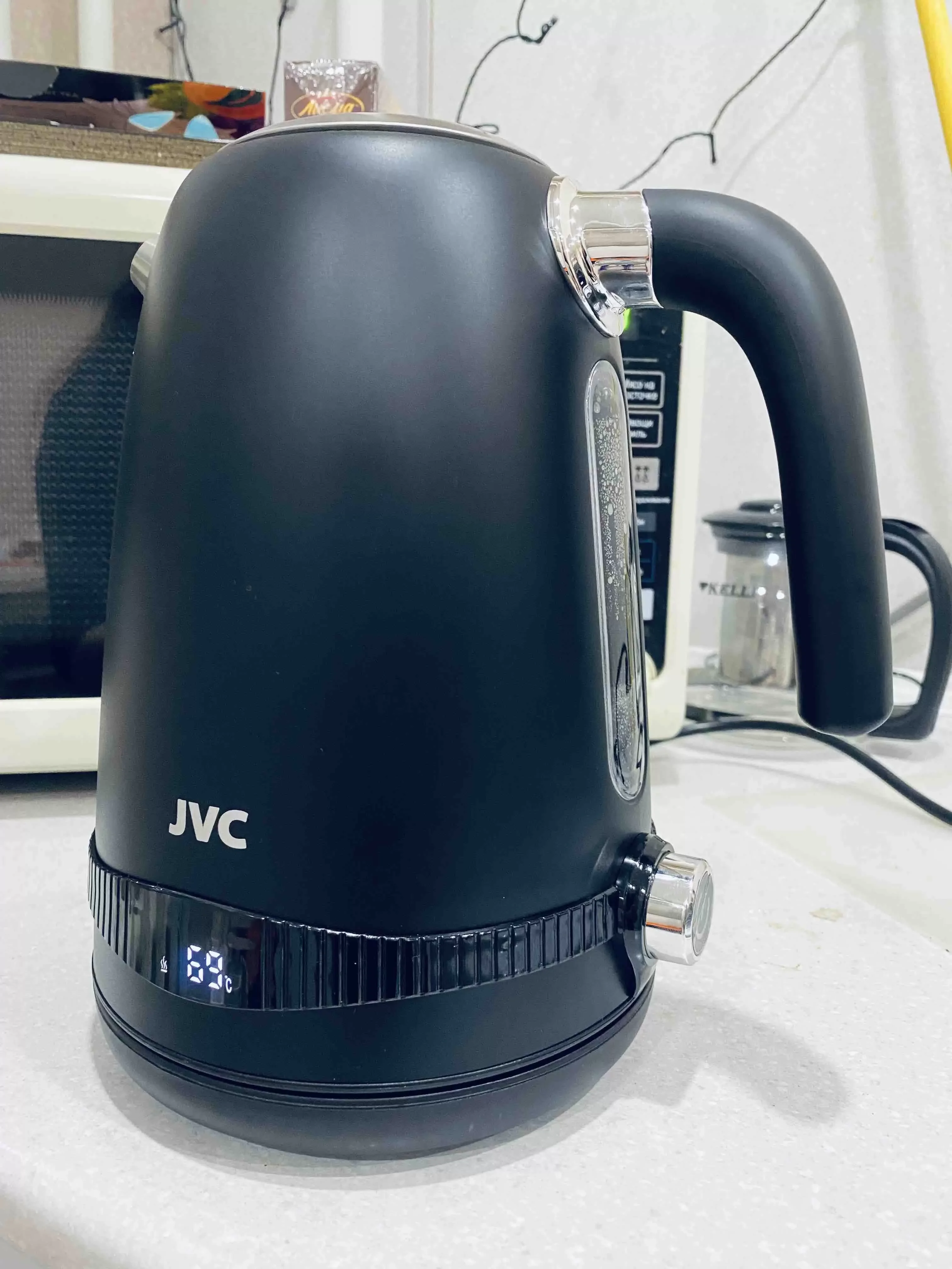 Эл,чайник JVC JK-KE1730 black  1,7 л, 2200 Вт   (металл)