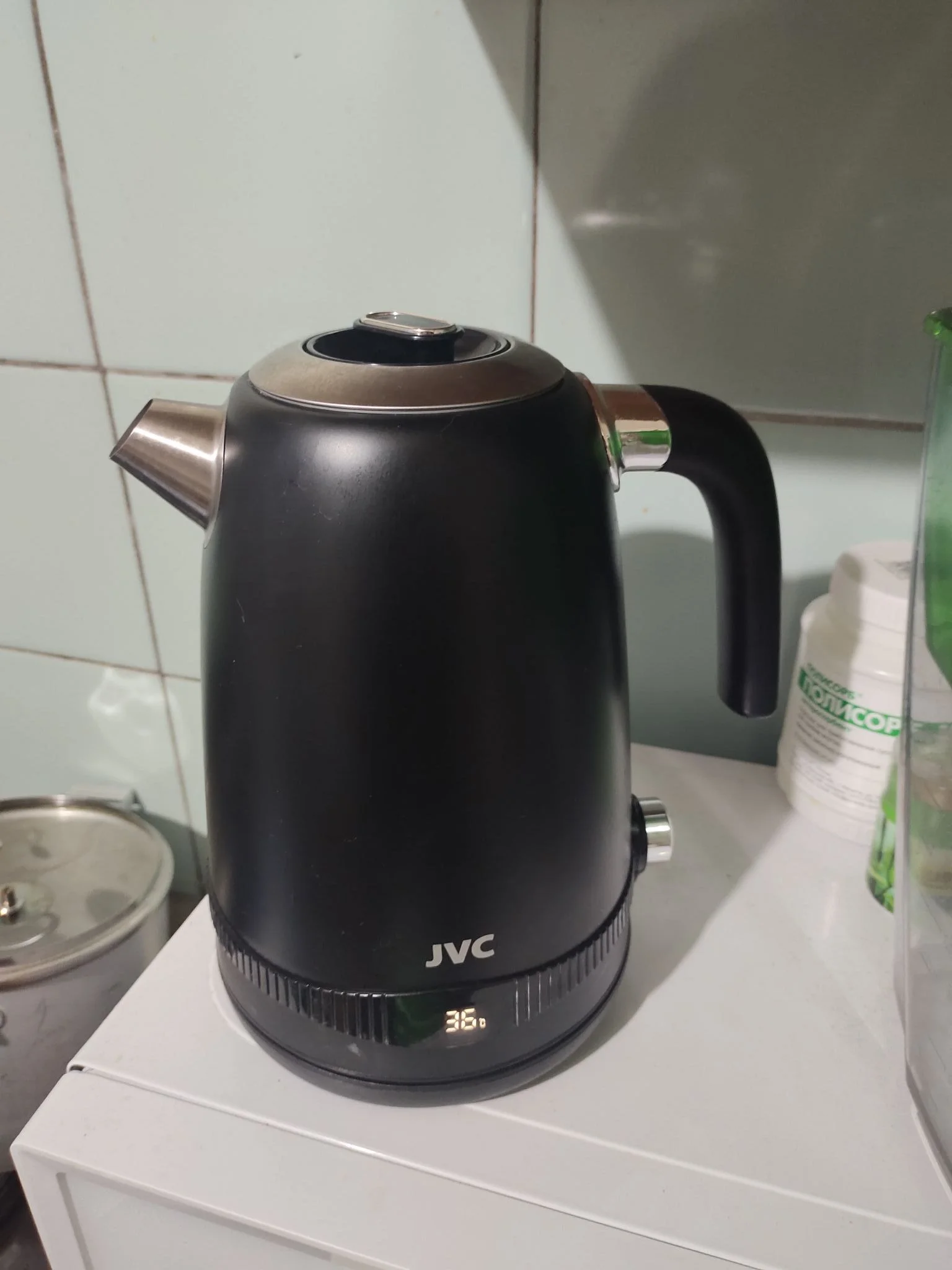 Эл,чайник JVC JK-KE1730 black  1,7 л, 2200 Вт   (металл)