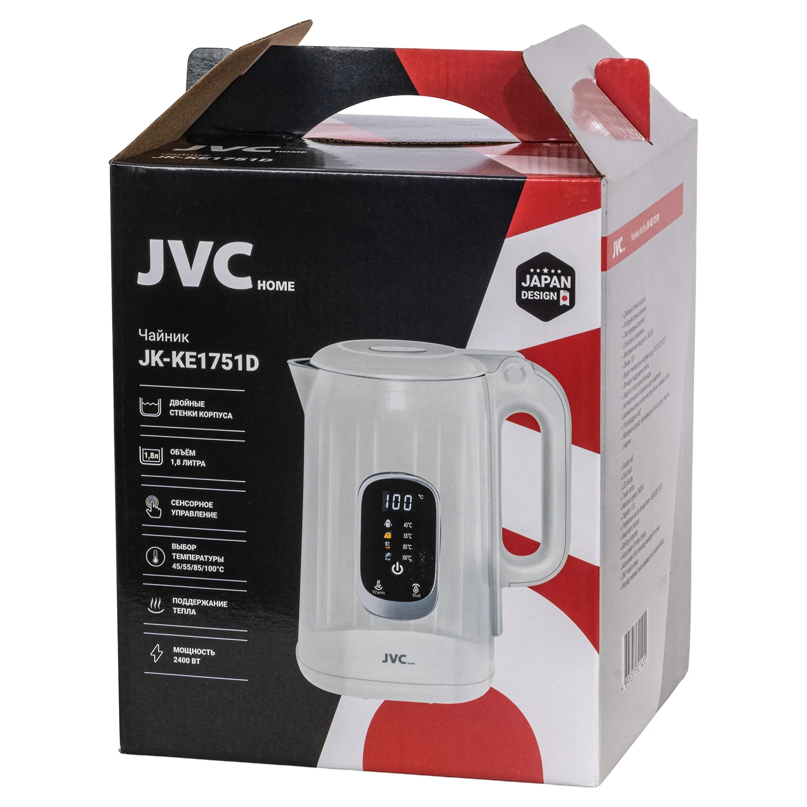 Эл,чайник JVC JK-KE1751D 1.8л, 2400 Вт.