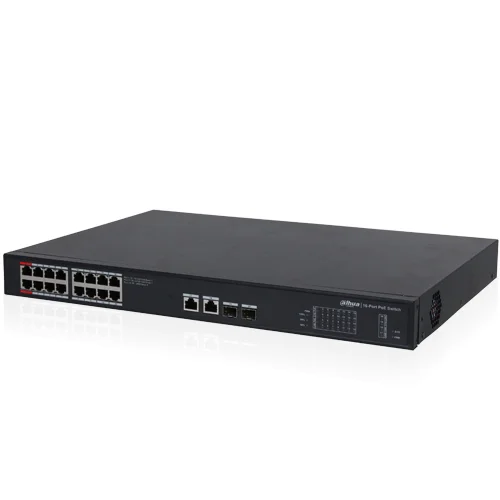 Коммутатор Dahua DH-S4220-16GT-190 (L2) 16x1 Гбит/с 2SFP 16PoE 190W управляемый