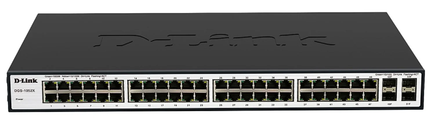 Коммутатор DGS-1052/A3A Unmanaged Switch 48x1000Base-T, 4xCombo 1000Base-T/SFP, Surge 1KV, metal case