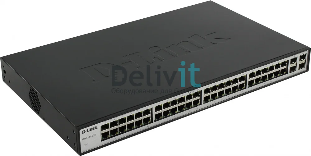 Коммутатор DGS-1052/A3A Unmanaged Switch 48x1000Base-T, 4xCombo 1000Base-T/SFP, Surge 1KV, metal case