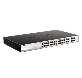 Коммутатор DGS-1210-28P/F5A Настраиваемый L2 PoE-коммутатор, 24x1000Base-T, 4хCombo 1000Base-T/SFP