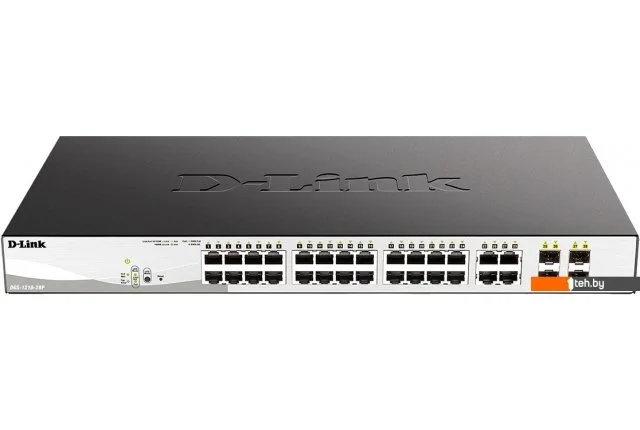 Коммутатор DGS-1210-28P/F5A Настраиваемый L2 PoE-коммутатор, 24x1000Base-T, 4хCombo 1000Base-T/SFP
