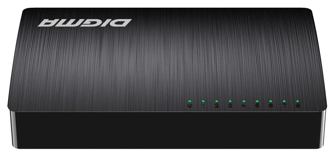 Коммутатор Digma DSW-108GE DSW-108GEV2 (L2) 8x1 Гбит/с неуправляемый
