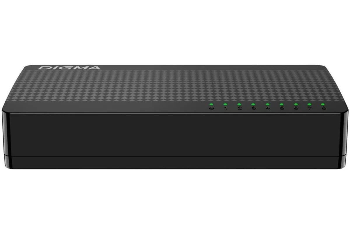 Коммутатор Digma DSW-308FE 8x100Mb неуправляемый